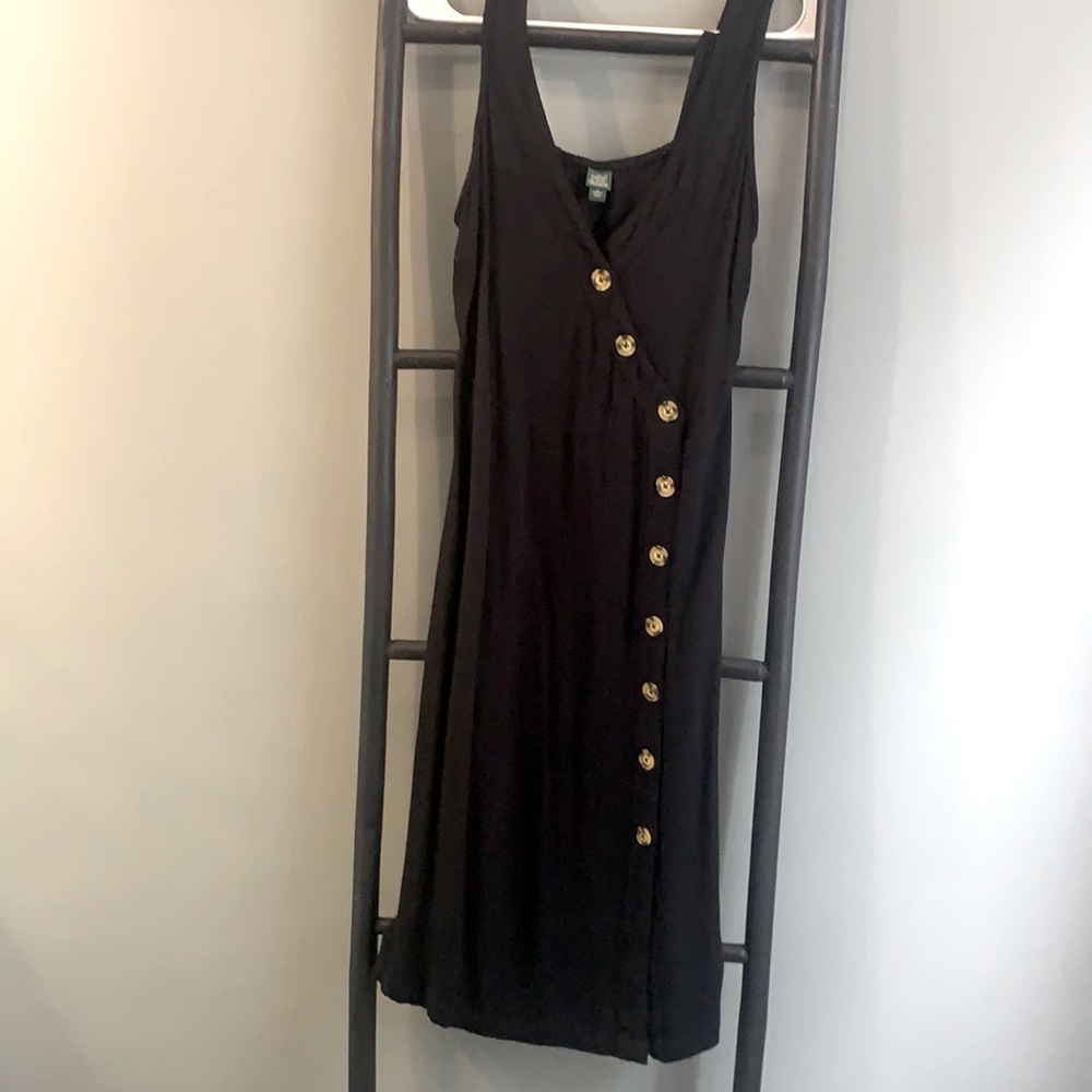 Black button up dress